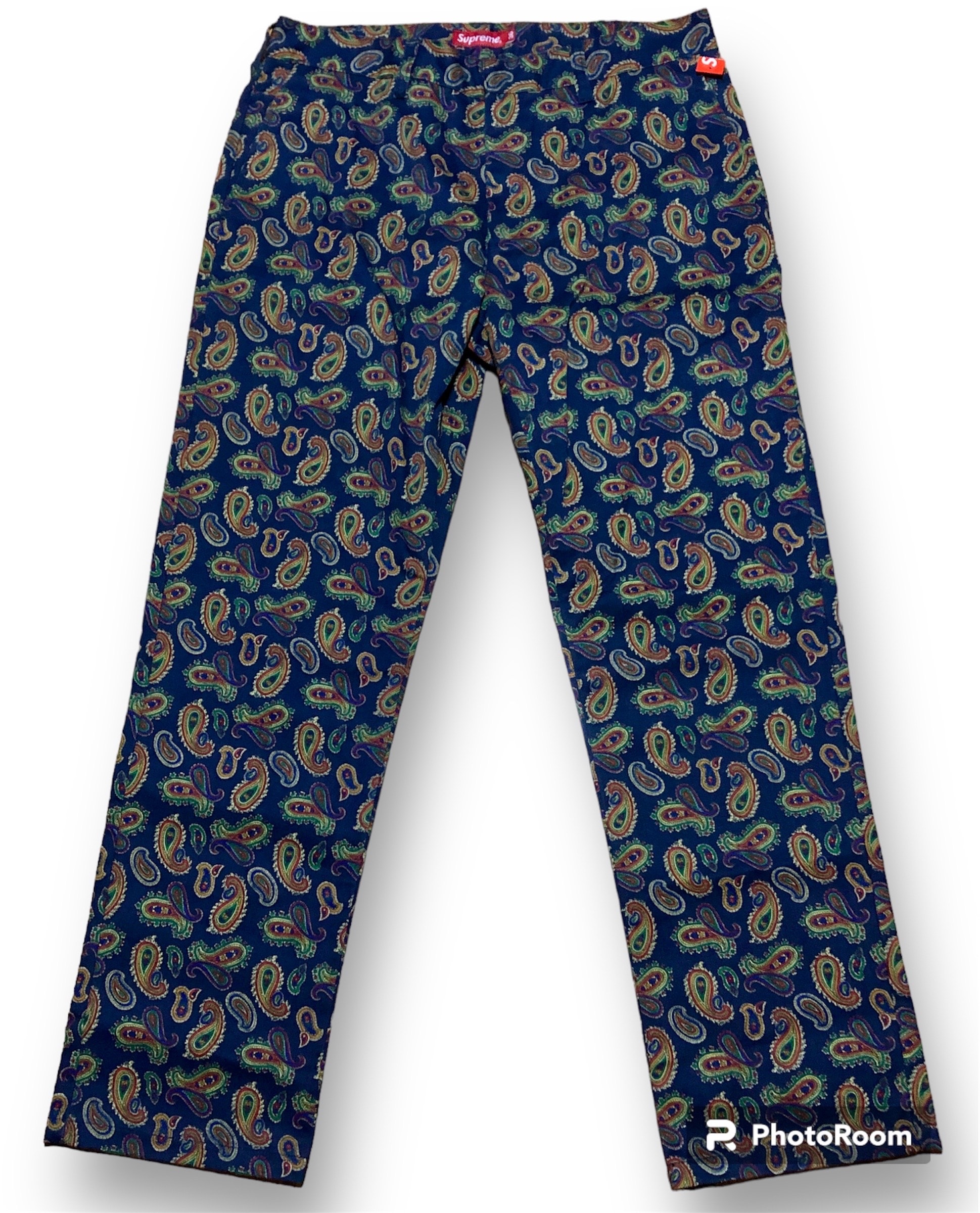 Supreme Paisley Work Pant ネイビー navy ペイズリー ワーク パンツ 
