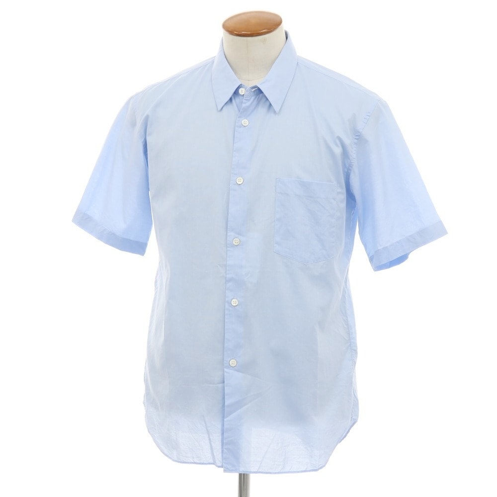 【中古】コムデギャルソン オムドゥ COMME des GARCONS HOMME DEUX 2024年春夏 コットン レギュラーカラー 半袖シャツ ライトブルー【サイズM】【メンズ】