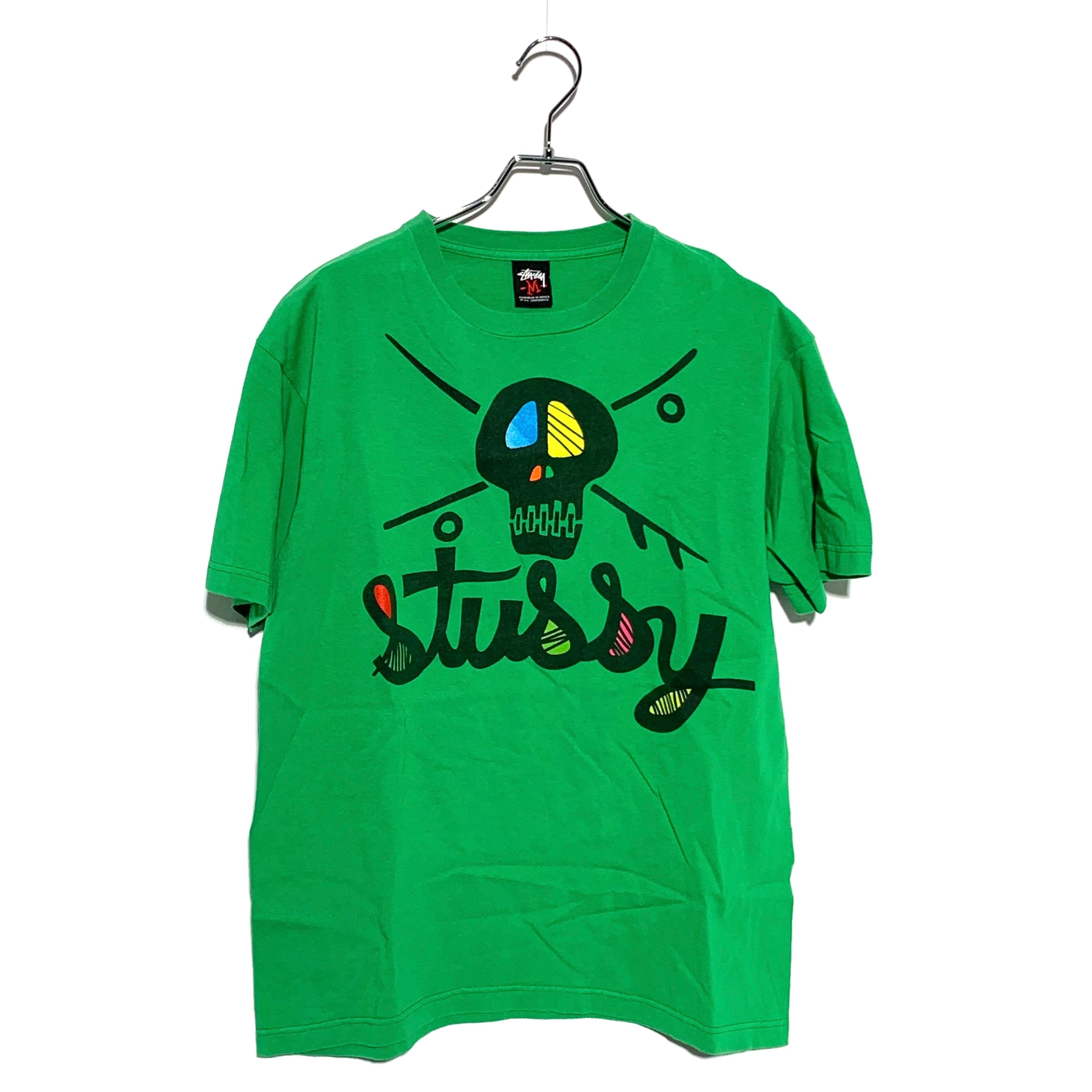 STUSSY Scull Big Tee green