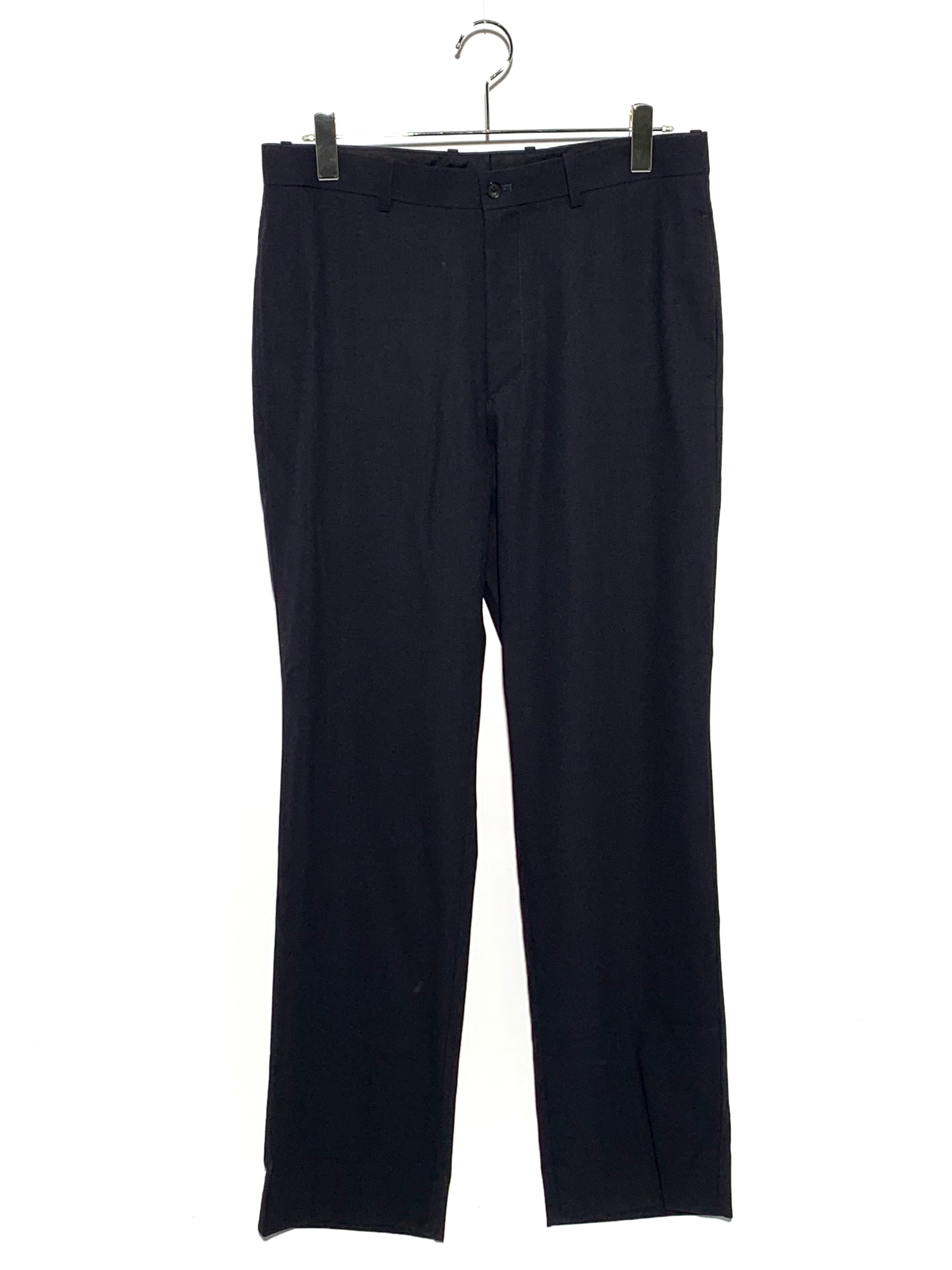 AURALEE HARD TWIST WOOL DOBBY SLACKS Dark Navy 20SS