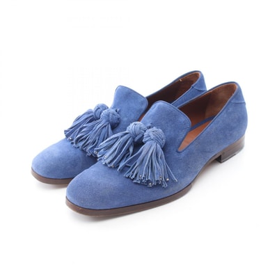 ジミーチュウ JIMMY CHOO タッセル ローファー 靴 スウェード メンズ ブルー系 【中古】