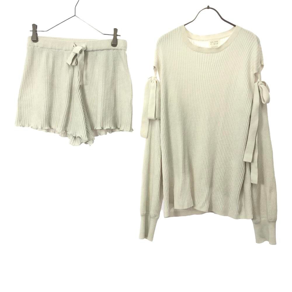 gelato pique 長袖 エアリーモコリボン ルームウェア 上下セットアップ