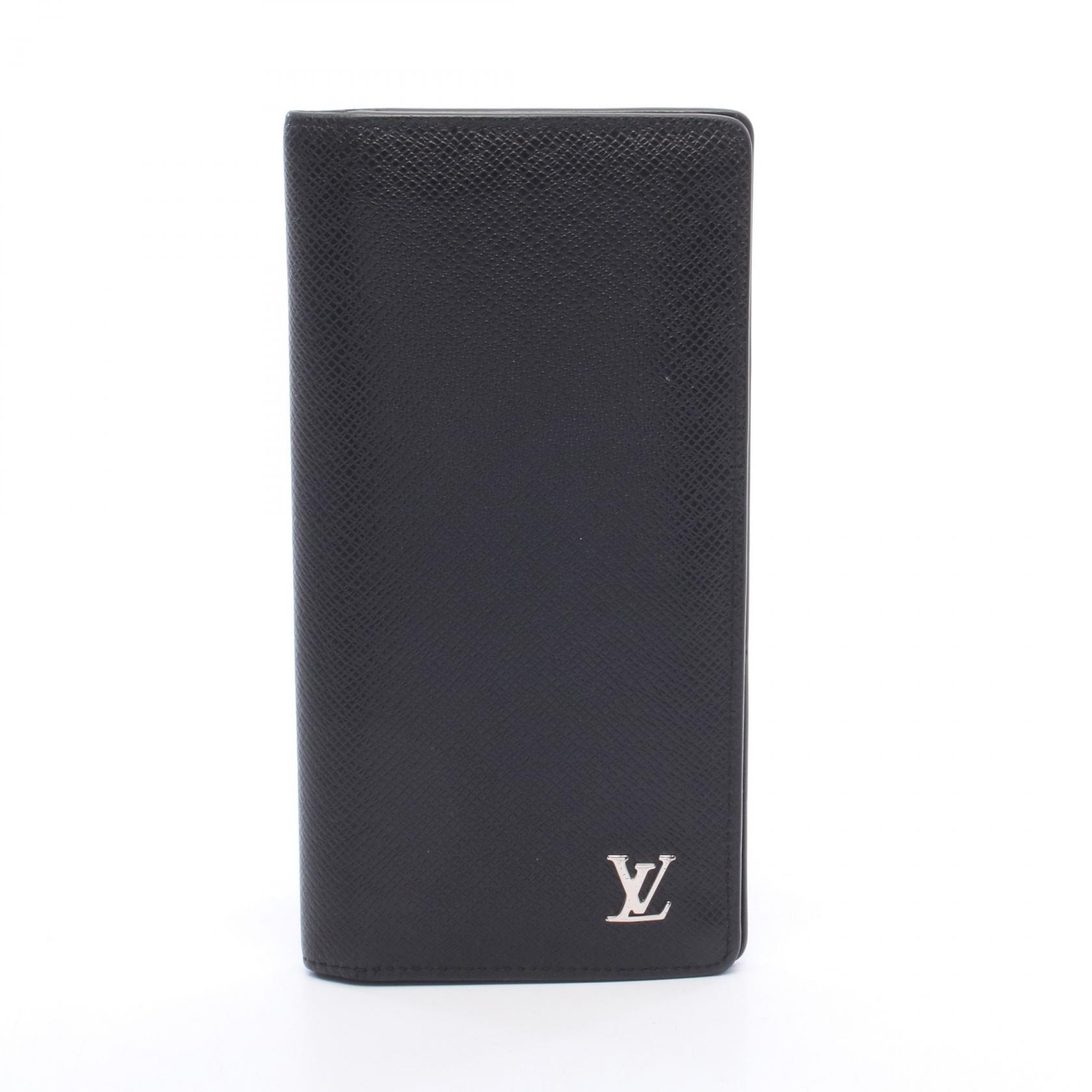 ルイ・ヴィトン LOUIS VUITTON ポルトフォイユ ブラザ タイガ ノワール 二つ折り長財布 財布 レザー メンズ ブラック系 M30285 【中古】