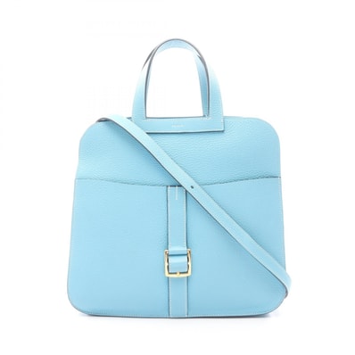 エルメス HERMES アルザン31 ハンドバッグ バッグ レザー トリヨンクレマンス トリヨンクレマンス ブルーアトール D刻印(2019年製造) レディース ブルー系 【中古】