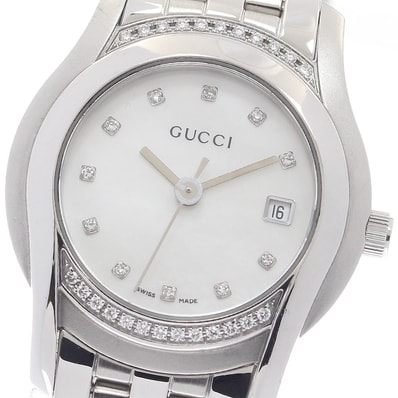 ☆良品 グッチ 11Pダイヤ ダイヤベゼル 5500L レディース 【中古】