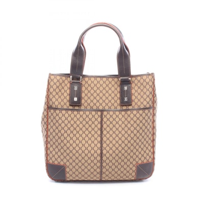セリーヌ CELINE マカダム トートバッグ バッグ キャンバス レザー レディース ベージュ系 / ブラウン系 【中古】