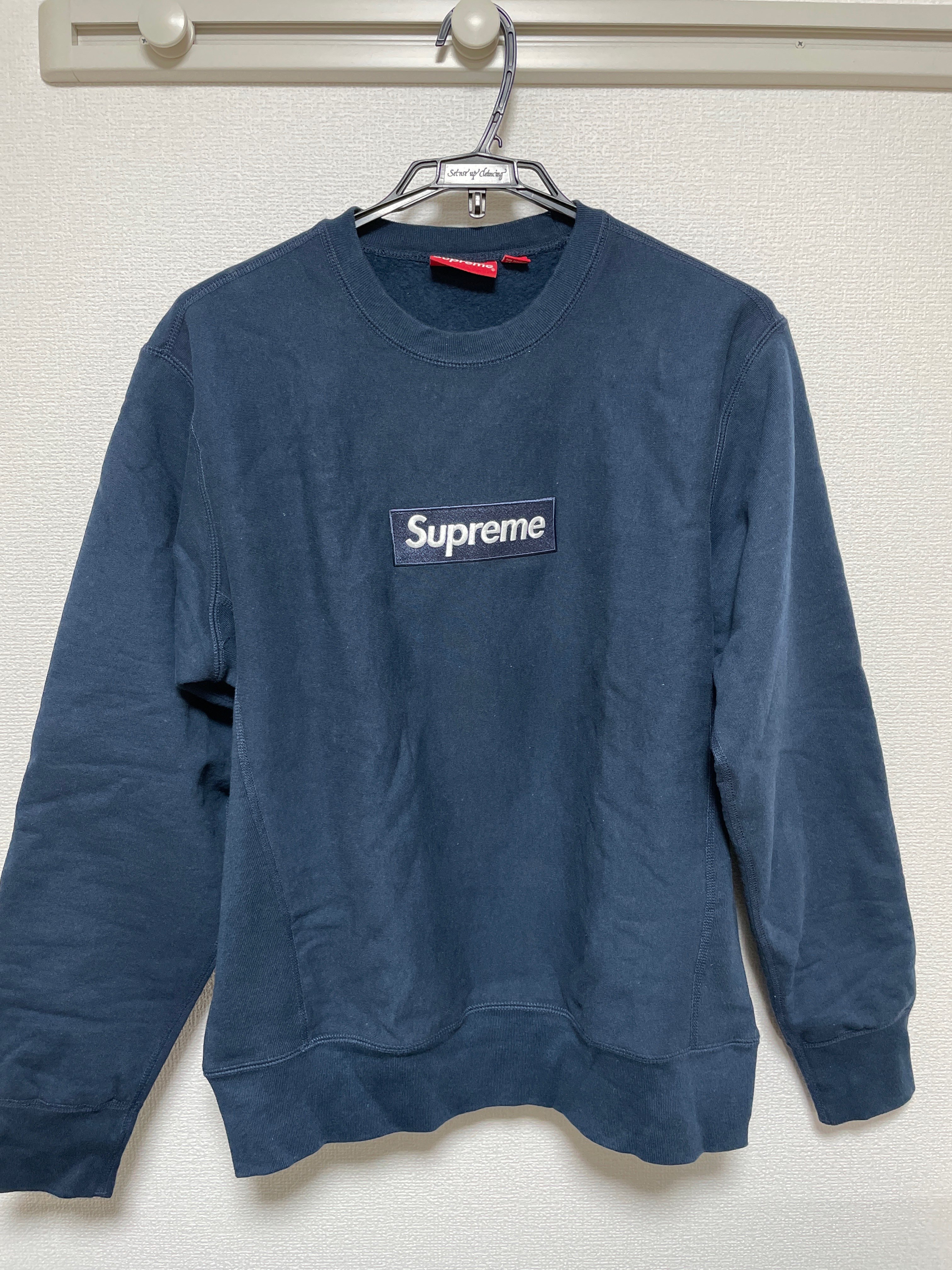 Supreme Box Logo Crewneck Sweatshirt "Navy" (18FW)
