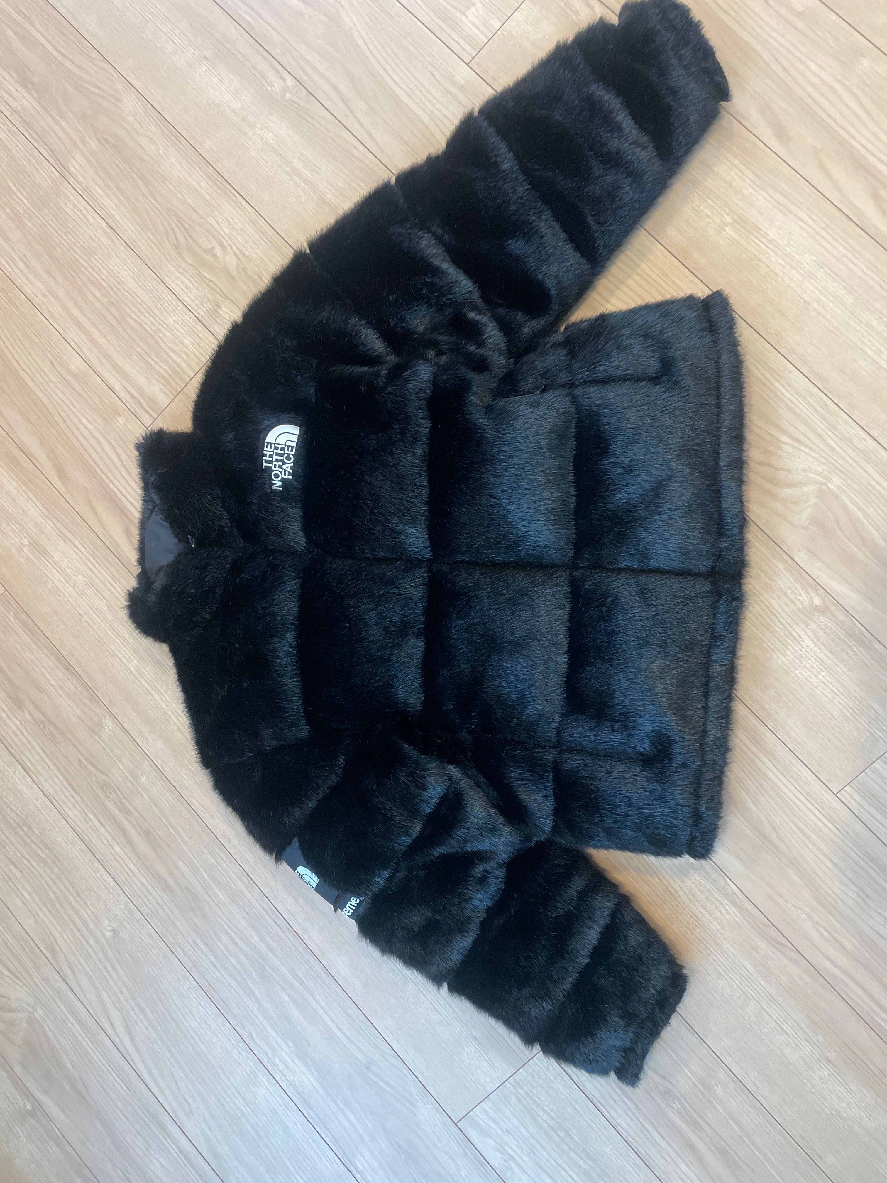 Supreme x The North Face Faux Fur Nuptse Jacket "Black"