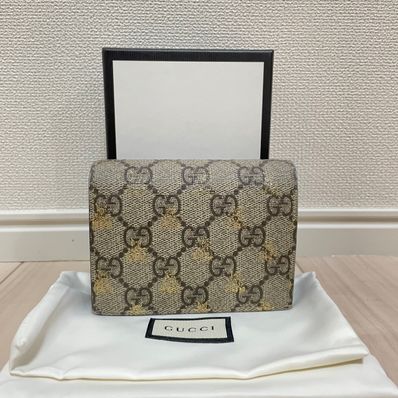 GUCCI グッチ ビー GGマーモント 二つ折り財布 蜂