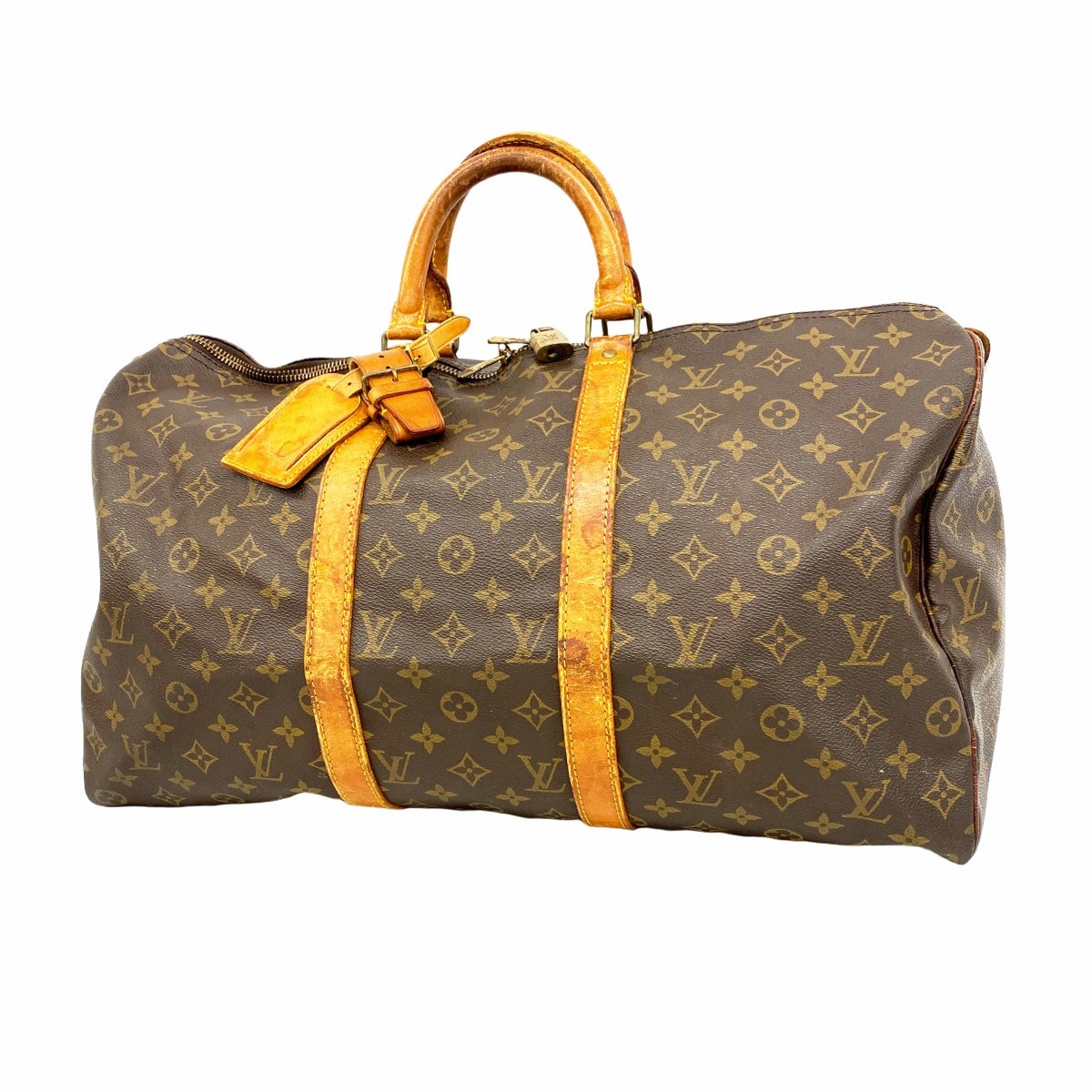 【6dc3059】ルイヴィトン ボストンバッグ モノグラム キーポル50 M41426 ブラウン【中古】メンズ レディース ユニセックス