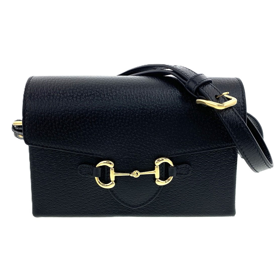 【値下げ】 GUCCI グッチ ホースビット 1955 ショルダーバッグ ショルダーバッグ 732314 ブラック  レディース【中古】
