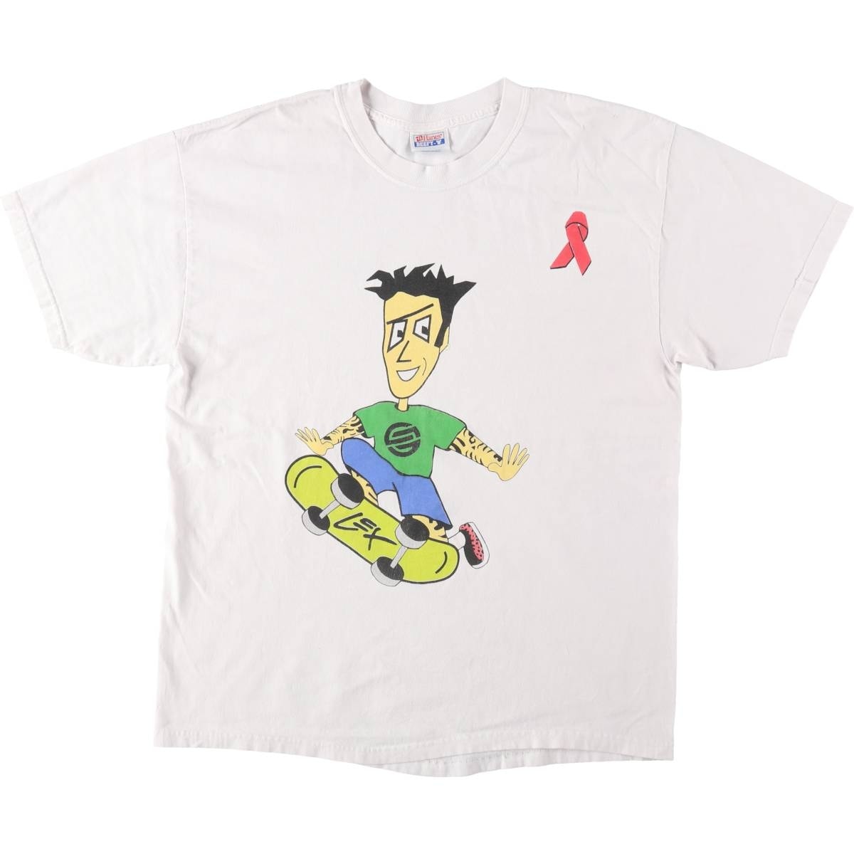古着 ヘインズ Hanes BEEFY-T アドバタイジング プリントTシャツ メンズL相当/eaa649578
