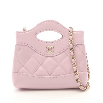 シャネル CHANEL Chanel 31 チェーン クラッチ マトラッセ ショルダーバッグ バッグ レザー レディース ピンク系 AP3875 【中古】