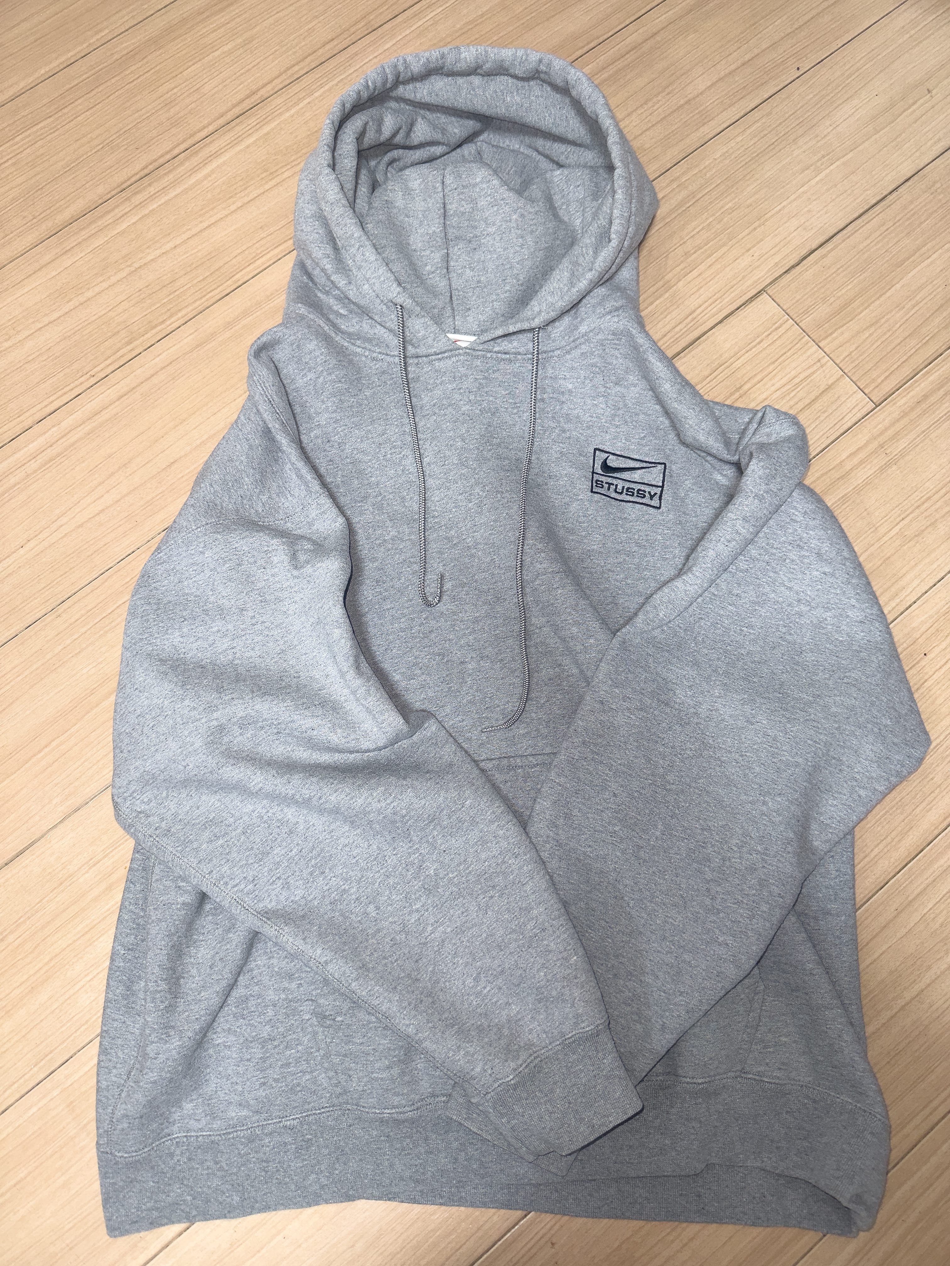 Stussy × Nike NRG Washed Hoodie (US Size) "Grey" DJ9488-063