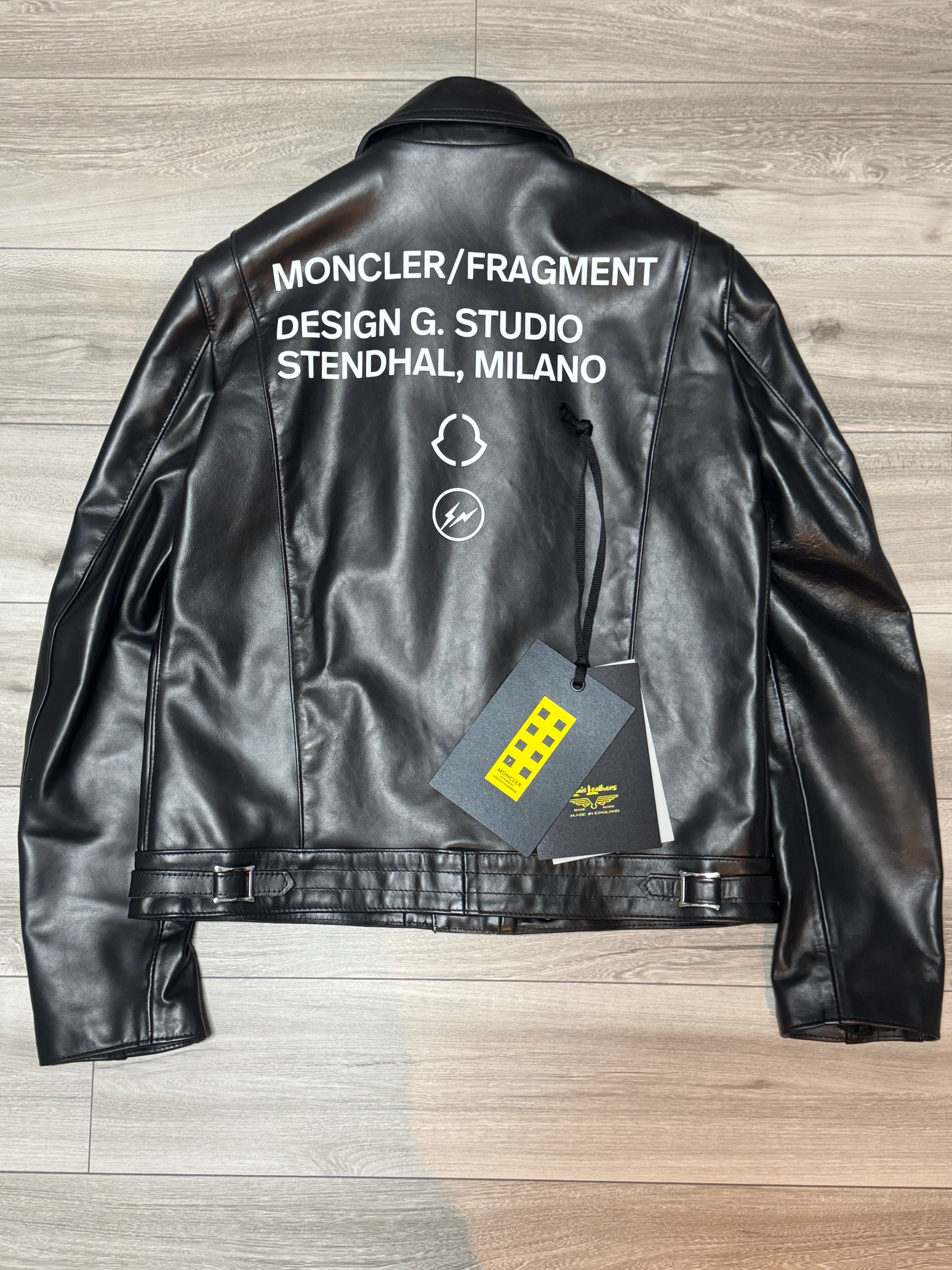MONCLER x Fragment x Lewis Leather DWAYNE Leather Jkt "Black"