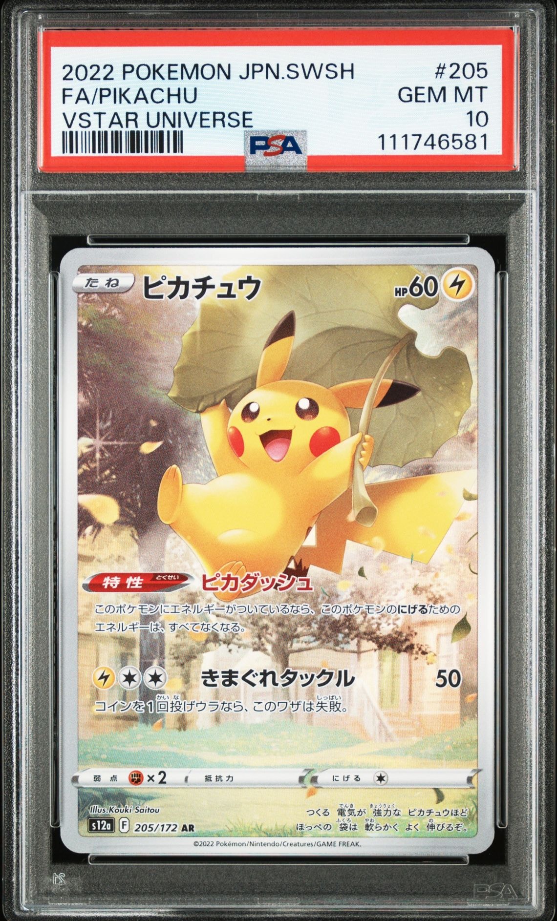 ピカチュウ AR[s12a 205/172](ハイクラスパック「VSTARユニバース」)の