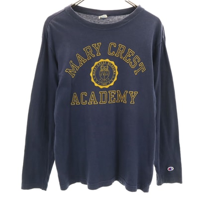 Champion チャンピオン 長袖 Tシャツ M ネイビー ロンT