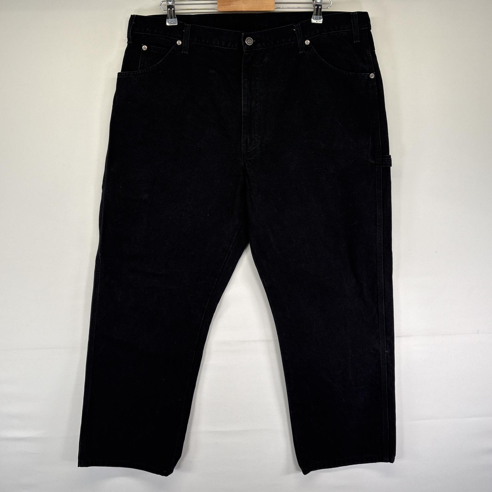 古着 ディッキーズ Dickies ワークパンツ ダック地 ペインター スパナポケット ハンマーループ w40 L30 ブラック メンズ