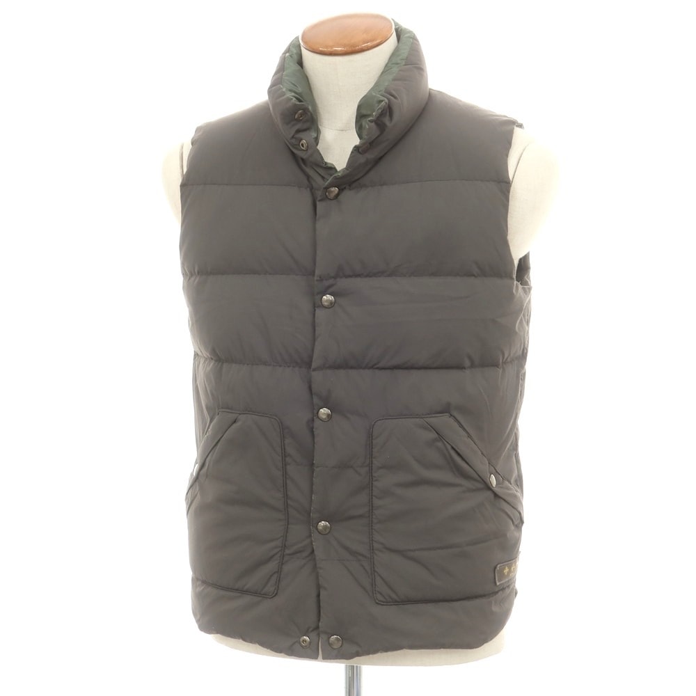 【中古】タトラス TATRAS リバーシブル ナイロン ダウンベスト ダークオリーブ【サイズ2】【メンズ】