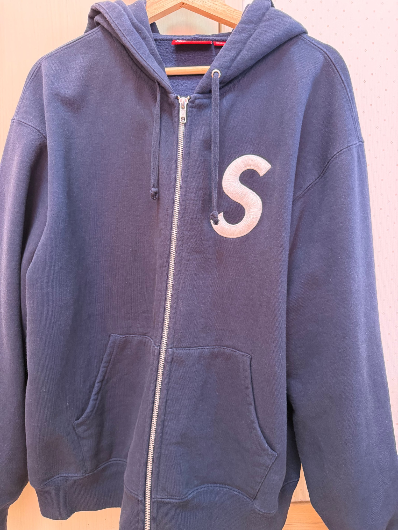 Supreme S Logo Zip Up Hooded Sweatshirt (25FW) "Navy"
