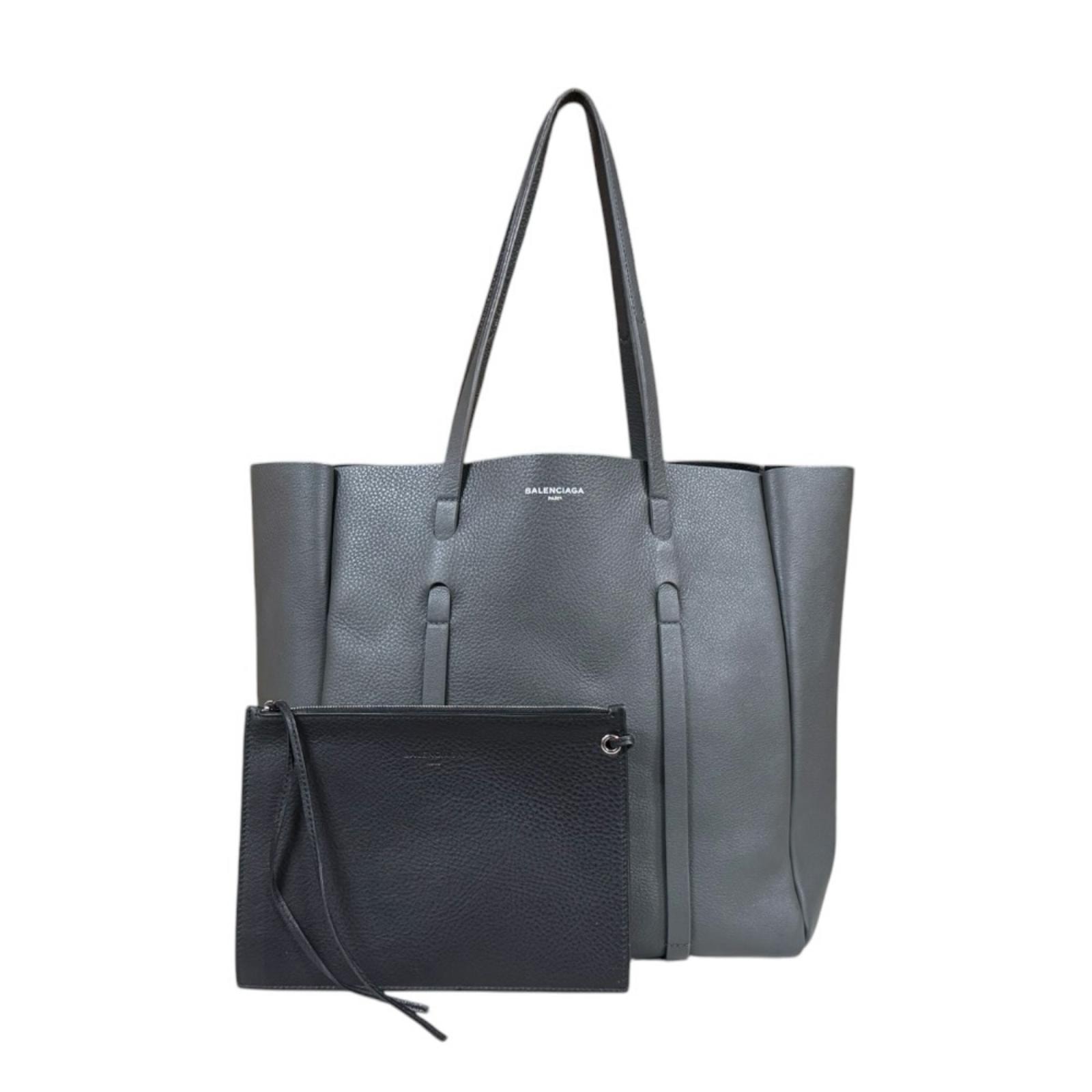 バレンシアガ エブリデイ トートS トートバッグ レザー 475199 グレー レディース BALENCIAGA  中古