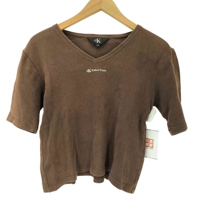 ロゴプリント Vネックカットソー【1138712381779】