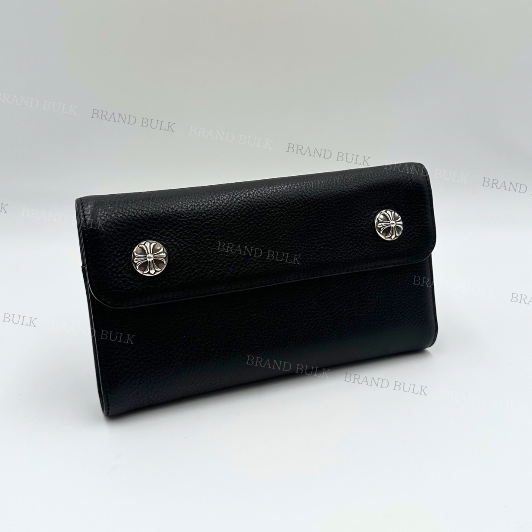 Chrome Hearts Wave Wallet Heavy Leather "Black"