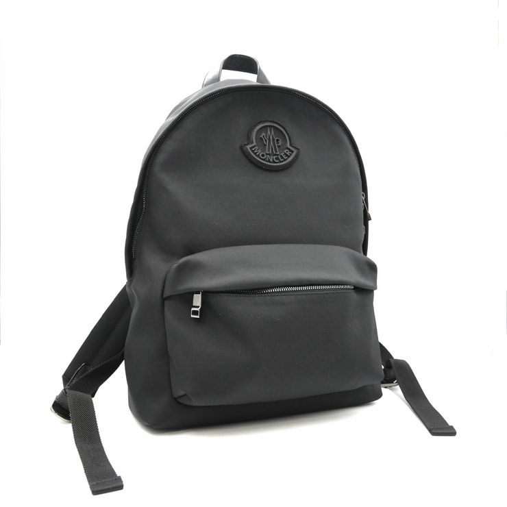 MONCLER(モンクレール)PIERRICK ピエリック バックパック リュック ブラック ナイロン レザー ロゴ メンズ F209A5A70400 02SAY【中古】