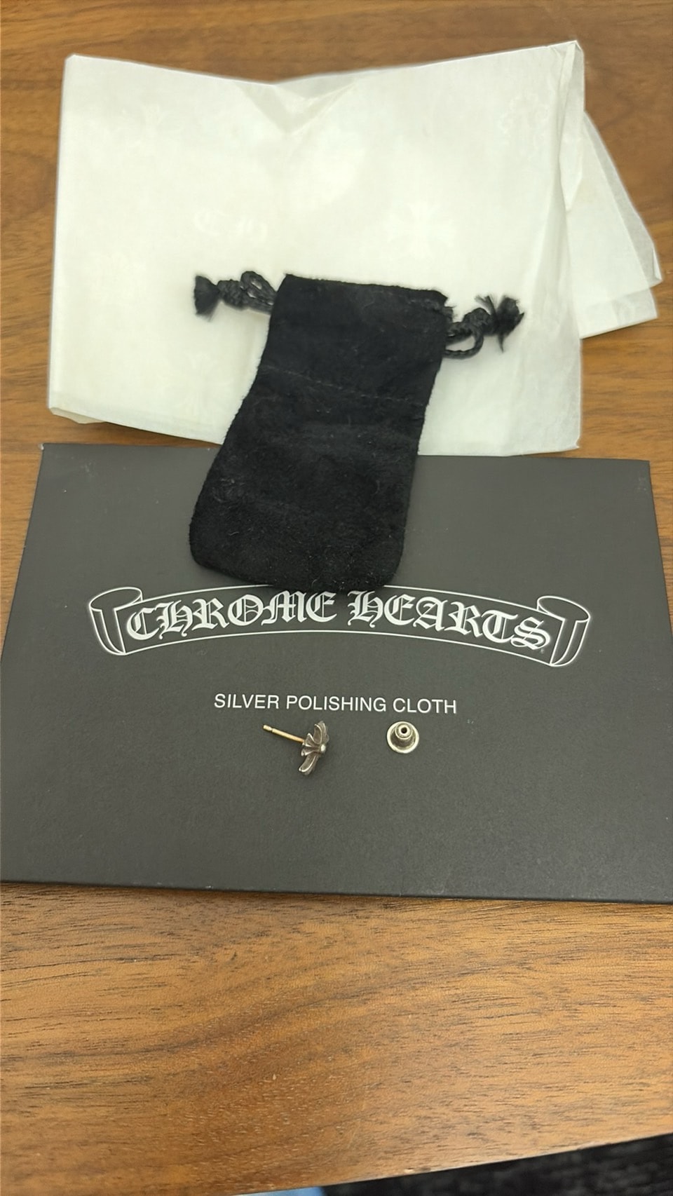 Chrome Hearts # 2 CH Cross Fat Stud Earrings "Silver"