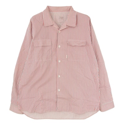 UNDERCOVER アンダーカバー 00AW D205 MELTING POT メルティングポット期 袖切替 長袖 ストライプ シャツ レッド系 L【中古】