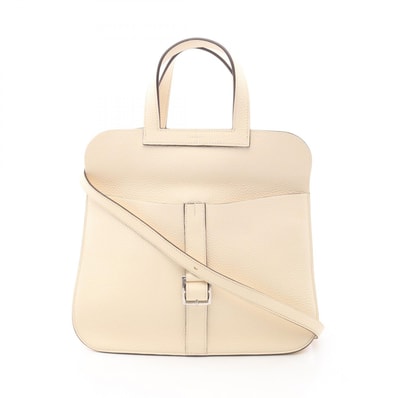エルメス HERMES アルザン31 ハンドバッグ バッグ レザー トリヨンクレマンス トリヨンクレマンス ナタ Y刻印(2020年製造) レディース アイボリー系 【中古】