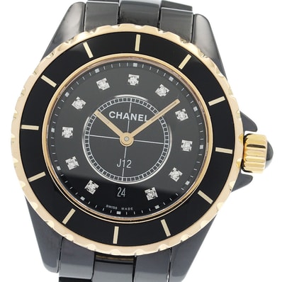 シャネル J12 33MM 黒セラミック H2543 レディース 【中古】