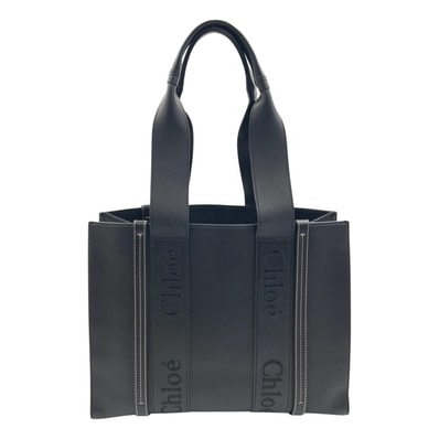 Chloe クロエ Woody ウッディ ミディアム トートバッグ CHC23US383 I60 001 ブラック
