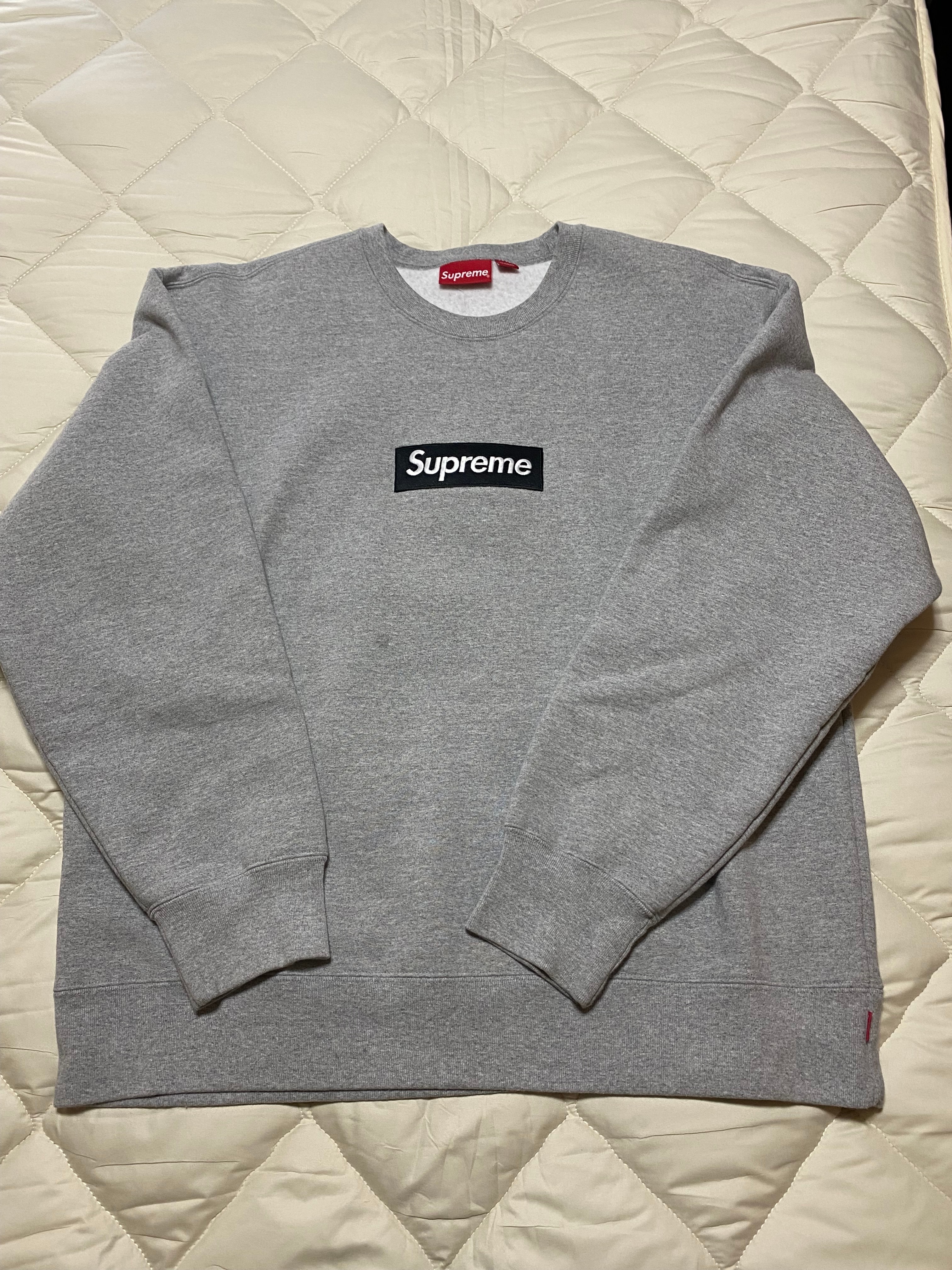 Supreme Box Logo Crewneck "Heather Grey" (22FW)