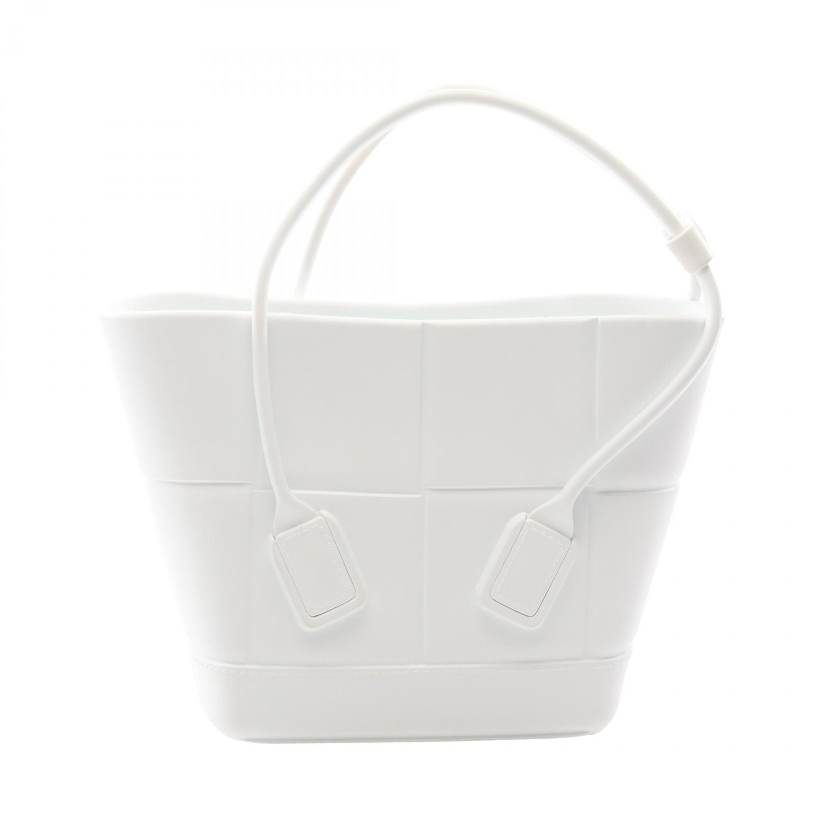 ボッテガヴェネタ BOTTEGA VENETA ザ アルコ ハンドバッグ バッグ ラバー レディース ホワイト系 691194 【中古】