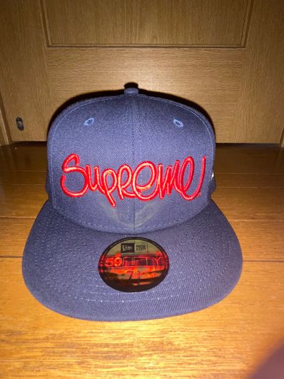 Supreme Handstyle New Era "Navy"