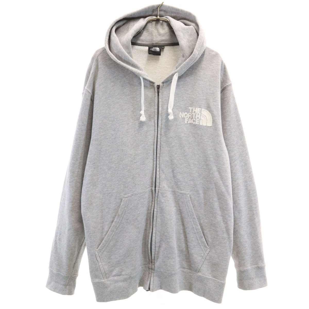 THE NORTH FACE ノースフェイス 長袖 スウェット ジップパーカー XL グレー NT61720X アウトドア