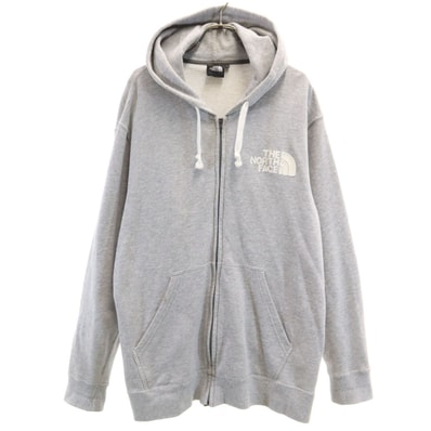 THE NORTH FACE ノースフェイス 長袖 スウェット ジップパーカー XL グレー NT61720X アウトドア