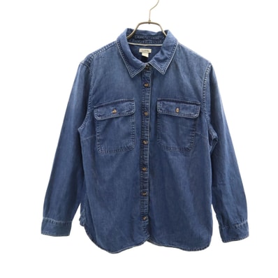 L.L.Bean エルエルビーン 長袖 デニムシャツ S ウォッシュブルー アウトドア