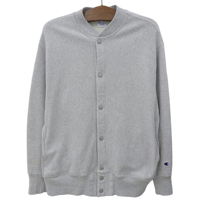チャンピオン 美品 リバースウィーブ カーディガン トップス メンズ グレー M C8-A035 24AW M