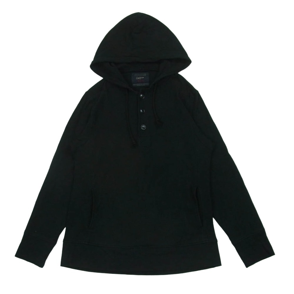Yohji Yamamoto ヨウジヤマモト HR-T56-080 REGULATION レギュレーション HENRYNECK HOODIE ヘンリーネック パーカー ブラック系 1【中古】