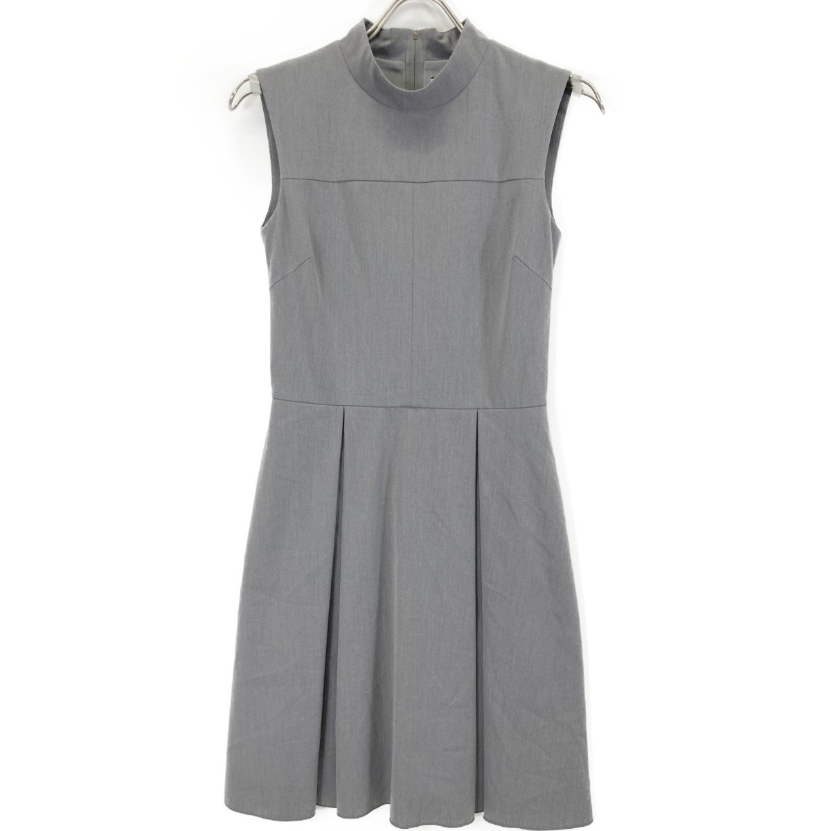 フォクシーニューヨーク Faille Pleat Fit and Flare ノースリーブワンピース 38