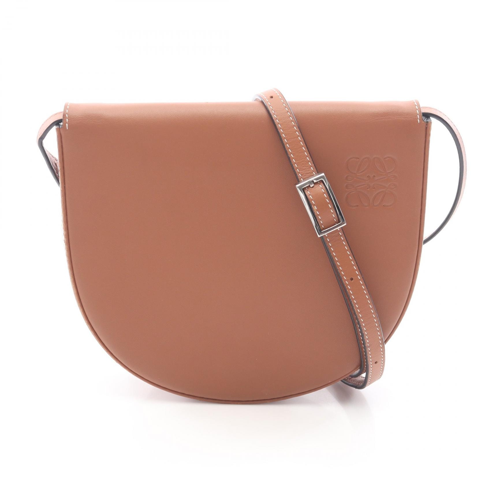 ロエベ LOEWE ヒールバッグ ショルダーバッグ バッグ レザー レディース ブラウン系 【中古】