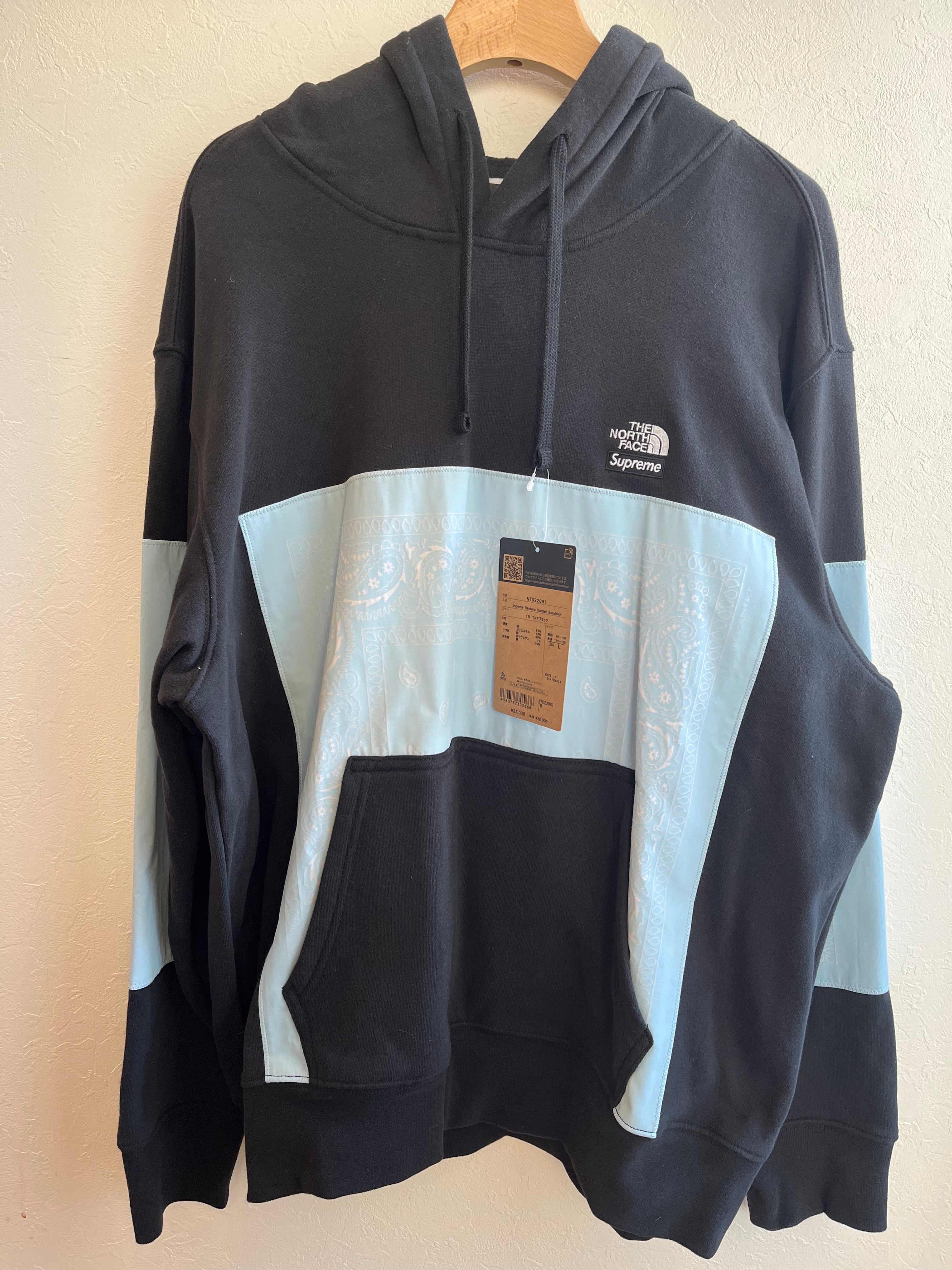 Supreme x The North Face Bandana Hooded Sweatshirt "Black"