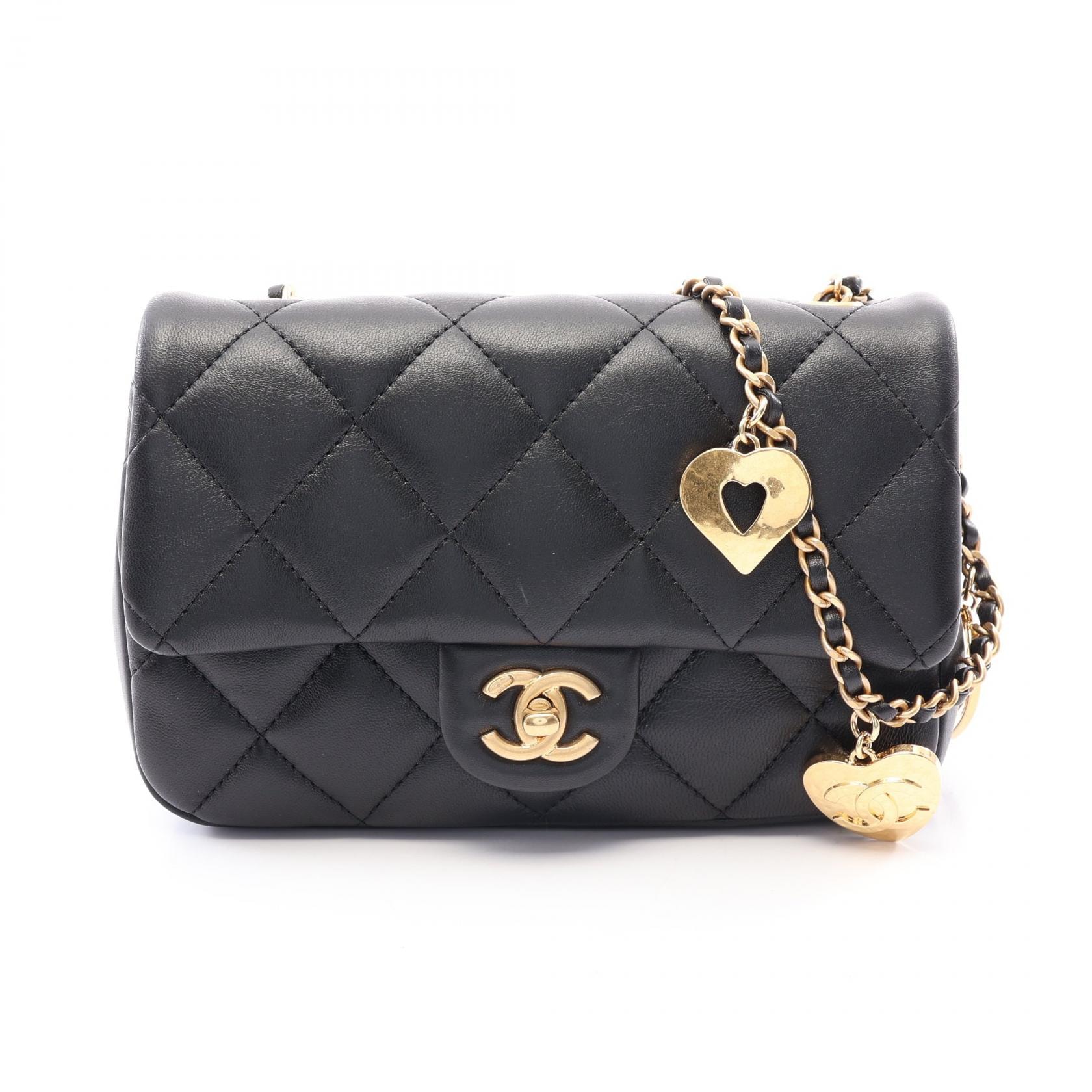 シャネル CHANEL マトラッセ ショルダーバッグ バッグ ラムスキン(羊革) レディース ブラック系 AS3457 【中古】