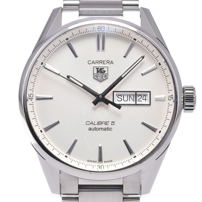 タグホイヤー TAG HEUER WAR201B.BA0723 カレラ キャリバー5 シルバー 自動巻き メンズ 良品 保証書付き 腕時計 K#146972