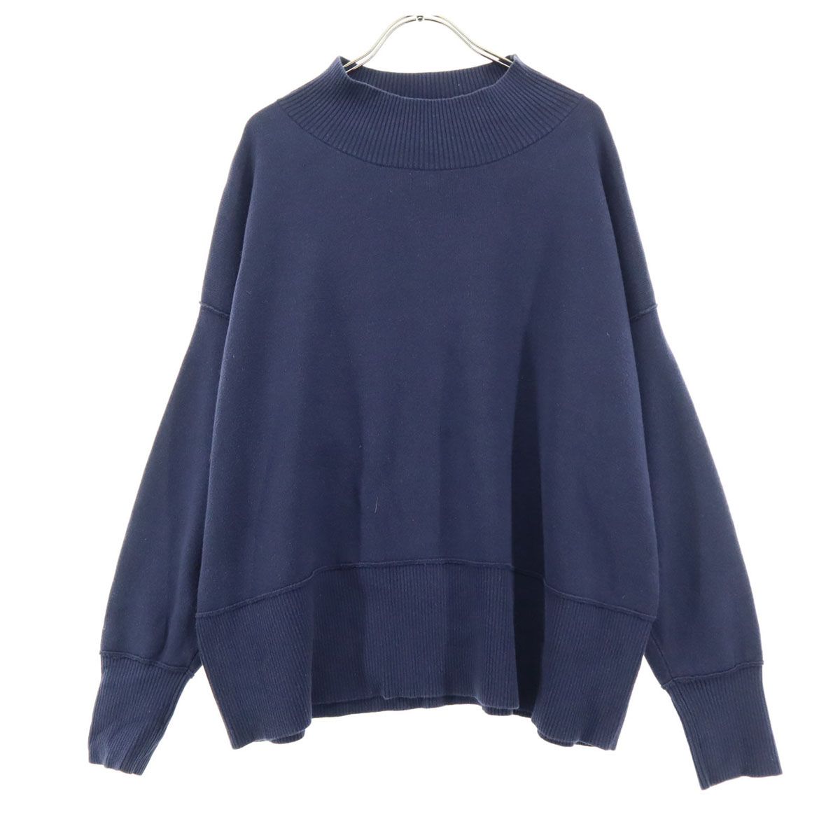 美品 GAP ギャップ 長袖 モックネック ニット S ネイビー セーター