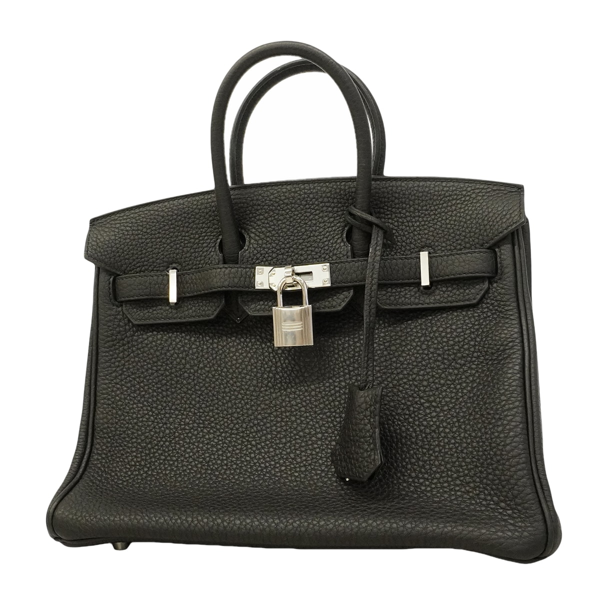 【6gd5305-g】エルメス ハンドバッグ バーキン25 トゴ ブラック シルバー金具 Y刻印【中古】レディース