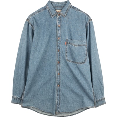 古着 リーバイス Levi's オレンジタブ 長袖 デニムシャツ メンズM相当/eaa643517