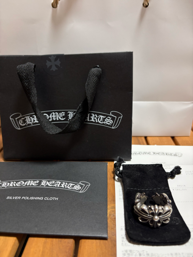 Chrome Hearts Double Floral Cross Ring "Silver"
